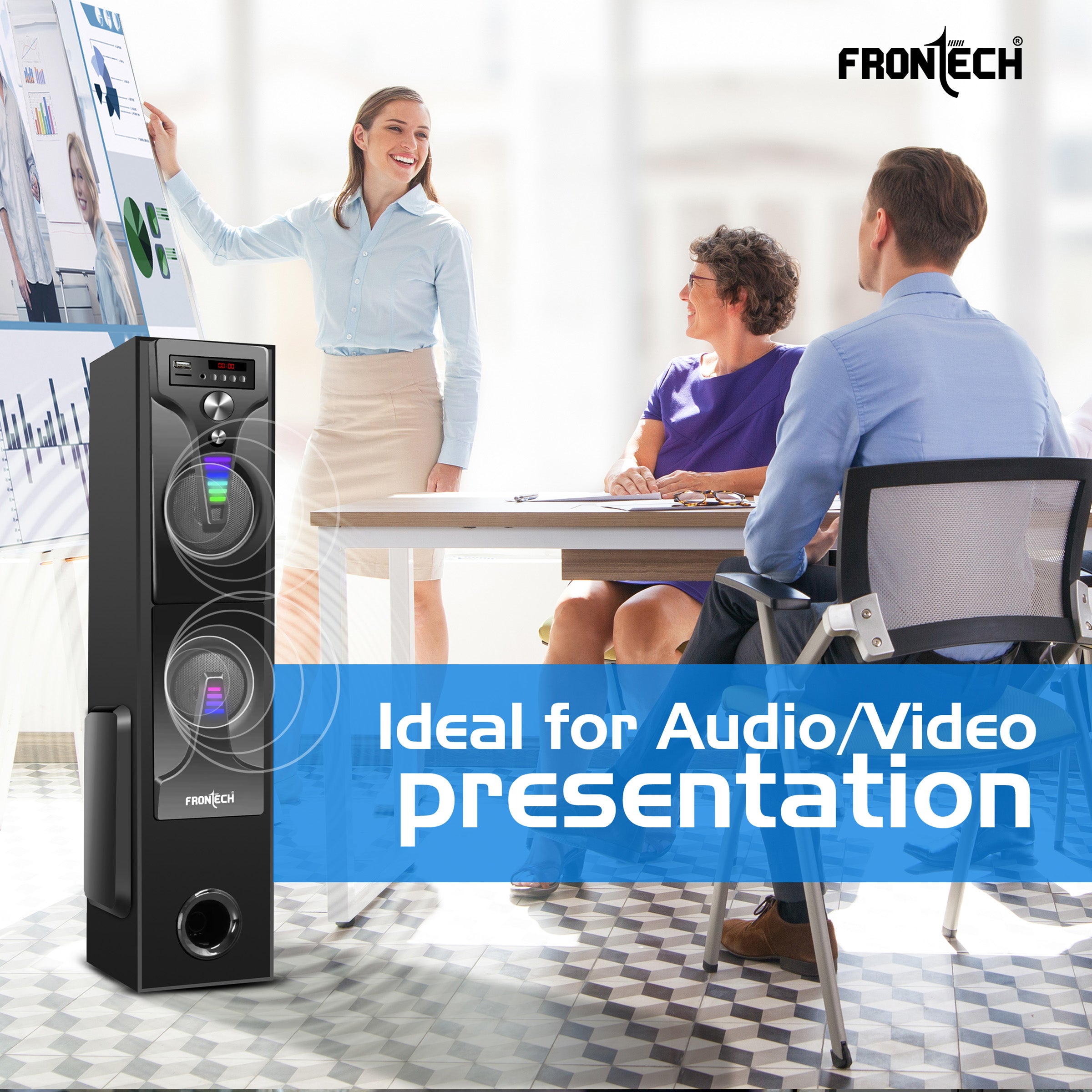 Frontech CRUX-165 Series 60 Watt Tower Speaker (SW-0165) Frontech CRUX-165 Series 60 Watt Tower Speaker (SW-0165)